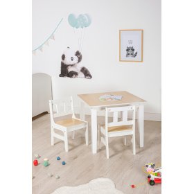 Table de chevet enfant Ourbaby - bleu-blanc 