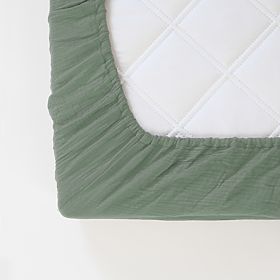 Drap-housse en mousseline Ourbaby 160x80 cm - vert, Ourbaby®