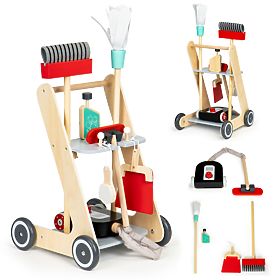 Ensemble de nettoyage en bois chariot XXL aspirateur ECOTOYS, EcoToys