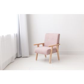 Fauteuil enfant rétro Velour - rose