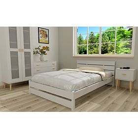 Lit en bois Max 200 x 120 cm - blanc