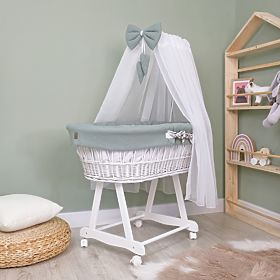 Lit en osier avec équipement pour bébé - Animaux de la forêt, Ourbaby®