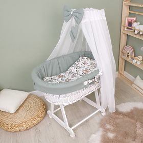 Lit en osier avec équipement pour bébé - Animaux de la forêt, Ourbaby®