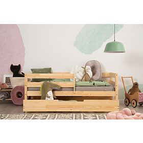 Lit enfant CPD Mila Plus avec tiroir - naturel, ADEKO