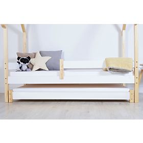 Lit cabane pour enfants Frank SCANDI - blanc-naturel, Litdrew