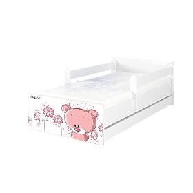 Lit enfant MAX Rose Tedy Bear 160x80 cm - blanc