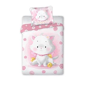 Literie enfant 135x100 cm + 60x40 cm Chaton, Faro