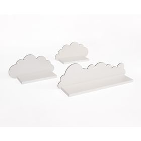 Lot de 3 étagères - nuage blanc