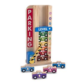 Garage de stationnement empilable avec petites voitures, Melissa & Doug