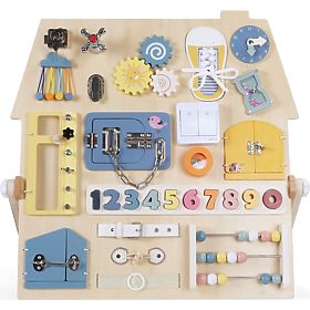 Tableau d'activités sensoriel - maisonnette, 2Kids Toys