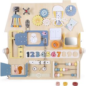 Tableau d'activités sensoriel - maisonnette, 2Kids Toys