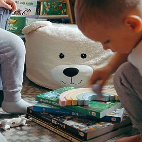 Tabouret en peluche - Ours, Tutumi