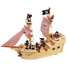 Tidlo Bateau pirate en bois