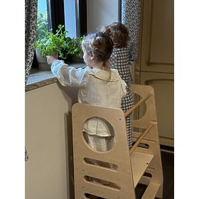 Tour d'apprentissage DOUBLE M pour frères et sœurs - naturel, baby wood