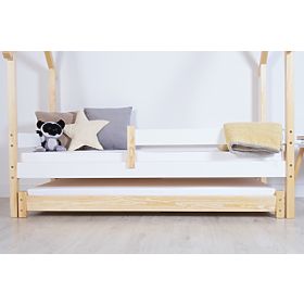 Lit gigogne Vario avec matelas en mousse - naturel, Litdrew